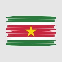 vetor de pincel de bandeira do suriname