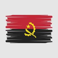 vetor de escova de bandeira de angola