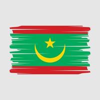 vetor de escova de bandeira da mauritânia