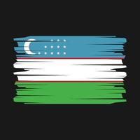vetor de escova de bandeira do uzbequistão