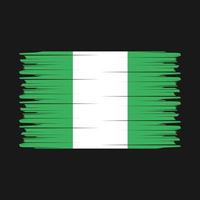 vetor de pincel de bandeira da nigéria