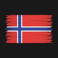 vetor de escova de bandeira da noruega