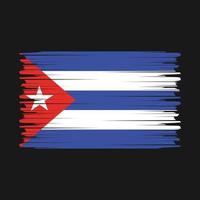 vetor de pincel de bandeira de cuba