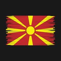 vetor de escova de bandeira da macedônia do norte