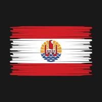 vetor de pincel de bandeira da polinésia francesa