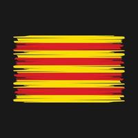 vetor de pincel de bandeira da catalunha