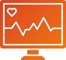 coração monitoramento ícone estilo vetor