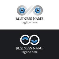 design do logotipo do infinito olho vetor