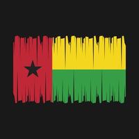 vetor de escova de bandeira da guiné bissau