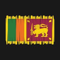 vetor de escova de bandeira do sri lanka