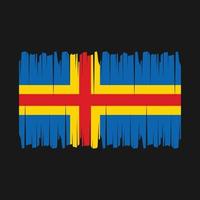 vetor de pincel de bandeira das ilhas aland