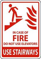dentro caso do fogo Faz não usar elevadores placa vetor