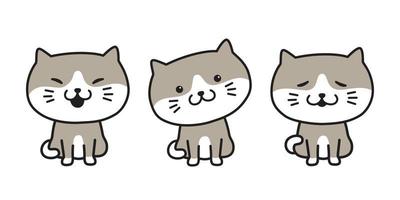 gato vetor ícone personagem logotipo desenho animado chita gatinho ilustração ícone rabisco