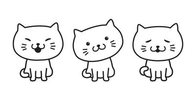 gato vetor personagem chita gatinho logotipo desenho animado ilustração ícone rabisco branco