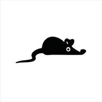silhueta animal desenho animado rato vetor ilustração