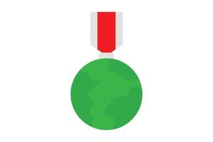 medalha ícone ilustração com terra. ícone relacionado para campeonato. plano ícone estilo. simples vetor Projeto editável