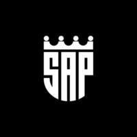 design de logotipo de carta sap na ilustração. logotipo vetorial, desenhos de caligrafia para logotipo, pôster, convite, etc. vetor