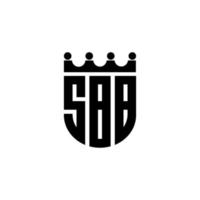 design do logotipo da carta sbb na ilustração. logotipo vetorial, desenhos de caligrafia para logotipo, pôster, convite, etc. vetor