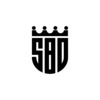 design de logotipo de carta sbd na ilustração. logotipo vetorial, desenhos de caligrafia para logotipo, pôster, convite, etc. vetor