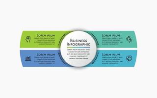 apresentação modelo de infográfico de negócios vetor