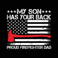 orgulhoso bombeiro Papai EUA bandeira camisa, bombeiro Papai camisa, mamãe, orgulhoso pai, bombeiro, bombeiro camisa, bombeiro bandeira, bombeiro svg, EUA bandeira, bombeiro, fogo vetor