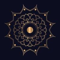 dourado floral Estrela mandala elementos estoque ilustração vetor