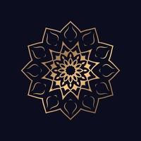 dourado floral Estrela colorida mandala ilustração vetor