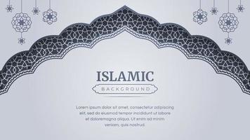 islâmico árabe arabesco enfeite padronizar quadro, Armação fundo com cópia de espaço vetor