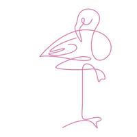 flamingo linha arte Projeto vetor