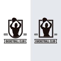 basquetebol jogador logotipo Projeto inspiração vetor