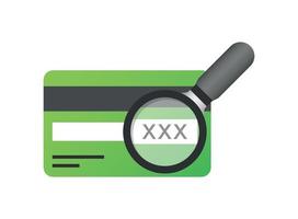 crédito cartão ícone dentro plano estilo. cvv verificação código vetor ilustração em isolado fundo. Forma de pagamento placa o negócio conceito.
