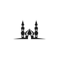 vintage Alto torre mesquita gráfico silhueta vetor