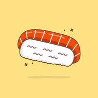 ilustração do ícone do vetor bonito dos desenhos animados de sushi