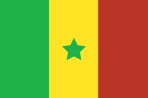 plano ilustração do Senegal bandeira livre vetor