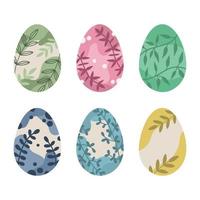 uma conjunto do colori Páscoa ovos. fofa Páscoa ovos para decoração. Páscoa ovos vetor ícones. à moda pintado ovos para Páscoa.