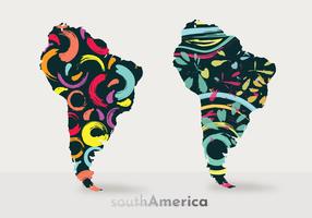 Moderna América do Sul Mapa Vector Design