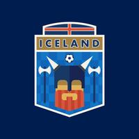Emblemas do futebol da copa do mundo de Islândia vetor