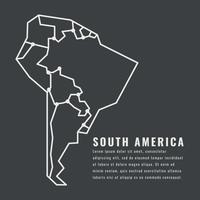 Resumo do continente da América do Sul vetor