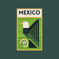 Emblemas do futebol da copa do mundo de México vetor