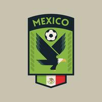 Emblemas do futebol da copa do mundo de México vetor