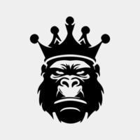 gorila símbolo com uma coroa logotipo Projeto silhueta vetor Projeto