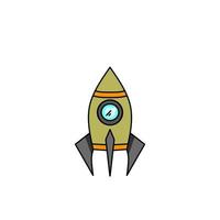 nave espacial ícone, uma simples nave espacial Projeto com a elegante conceito vetor