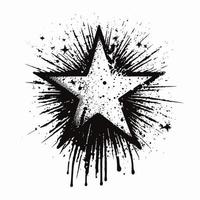 Estrela mão desenhado Estrela ícone placa - escova desenhando caligrafia Estrela Preto estrelas símbolo - Estrela desenho animado vetor ilustração pró vetor