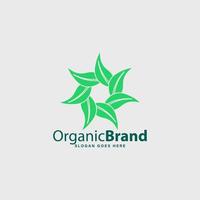 orgânico eco folha companhia moderno logotipo vetor
