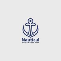 náutico marinheiro logotipo, marinho marinho logotipo simples Projeto vetor