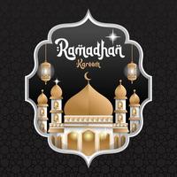 Ramadã vetor modelo com mesquita imagem