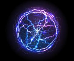 realista elétrico bola ou abstrato plasma esfera vetor