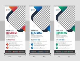 agência de negócios criativa roll up banner design ou pull up banner template vetor