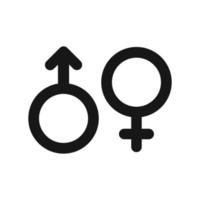 masculino e fêmea ícone isolado em branco fundo vetor