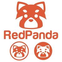 fofa kawaii cabeça vermelho panda mascote desenho animado logotipo Projeto ícone ilustração personagem vetor arte. para cada categoria do negócios, empresa, marca gostar animal comprar, produtos, rótulo, equipe, distintivo, rótulo